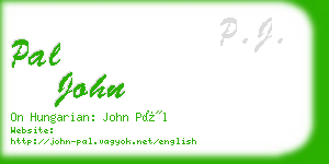 pal john business card